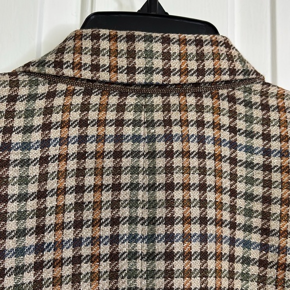 EUC BRUNELLO CUCINELLI beige plaid jacket with eco brass size IT40 US6 - Picture 11 of 12